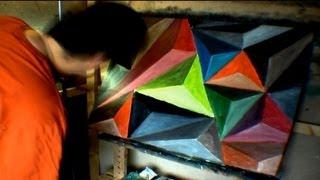 Jarduli Paintings - Abstract Triangles Figures Time Lapse Speedpainting Art