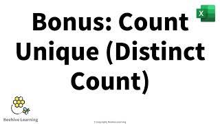 Count Unique (Distinct Count) with Excel Pivot Tables