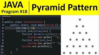 Java Program #18 - Print Pyramid Star Pattern in Java