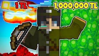 1TL VS 1,000,000TL GÜVENLİ EV KAPIŞMASI! - MİNECRAFT