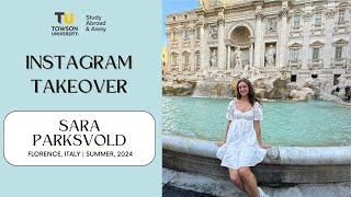 Instagram Takeover I Sara Parksvold - TU Media and Culture in Florence, Italy