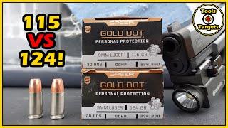 115 vs 124 Grain!...9MM Speer Gold Dot Self-Defense Ammo Ballistic Gel Test & Review!