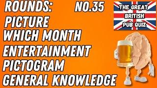 Great British Pub Quiz: Picture Round, Which Month, Entertainment, Pictogram & General Knowledge #35