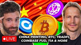 Crypto News: Bitcoin, China Pumping, Coinbase FUD, TIA, ENA & More!