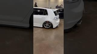 Bagged Volkswagen Golf R on TE37s 