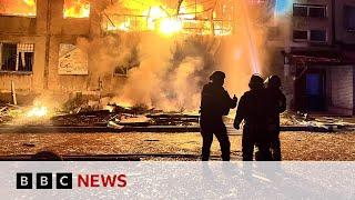 Wave of Russian strikes kill at least 14 and injure dozens, Ukraine says | BBC News