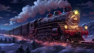 Polar Express Train in Anime Style. AI Created