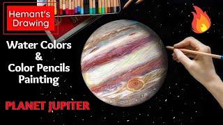 Planet Jupiter | How to draw and paint Planet Jupiter | Very easy painting of Jupiter Planet