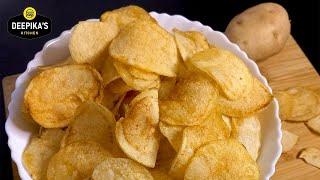 Summer Special Crispy Instant Potato/Aloo Chips Recipe | Potato Wafers | Deepika's Kitchen