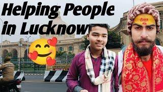 Helping People in Lucknow || #rammandir#viral #trending#ytviral#Jhaempirevlogs#pedalyatra #ayodhya