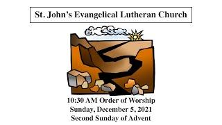 December 5, 2021 Service | St. John's Lutheran Church (ELCA)