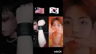 BTS V vs America #video #video #bts #bts #btsarmy #btsarmy #shortvideo #shortvideo #army #army