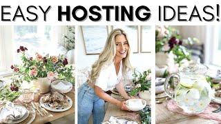 EASY HOSTING IDEAS! || SPRING TABLESCAPE || DIY FLORAL PITCHER || BAKING SCONES || SPRING DECOR