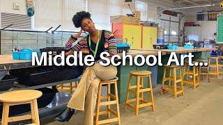 I taught Middle School Art for a week | Substitute teacher vlog