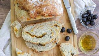 No-Knead Olive Cheese Bread Recipe