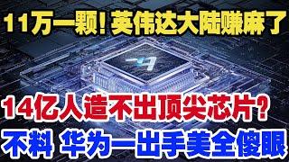 11万一颗！英伟达大陆赚麻了，14亿人造不出顶尖芯片？不料 华为一出手美全傻眼