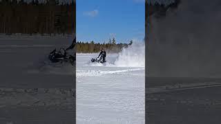 Snowmobile Fail #shorts #crash #funny