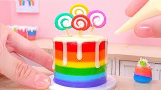 Amazing Miniature Rainbow Lollipop Cake Decorating | Perfect 1000+ Miniature Cake Decorating Ideas