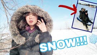 SNOW VLOG!! // Sledding with fwends // klathrel