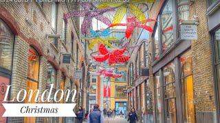 London Walk  COVENT GARDEN, Neal's Yard  Christmas Preparations | Central London Walking Tour