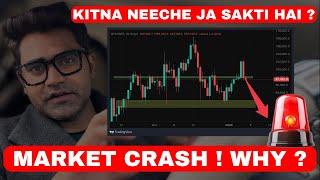 MARKET CRASH ? कहाँ तक गिर सकता है मार्केट ? #trading #crypto #investing #bitcoin