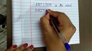 Independence Day | Quote | Freedom | Handwriting | Hater Lekha