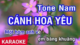 KARAOKE Cánh Hoa Yêu Tone Nam | Nhan KTV