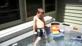 Reuben swimming under water, summer '08