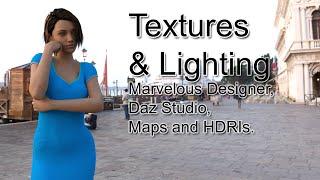 Textures from Marvelous Designer into Daz, and HDRI lighting