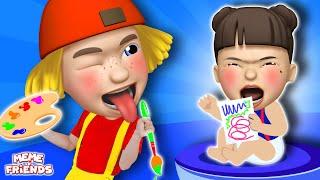 Sibling Play With Toys  | Funny Songs For Baby & Nursery Rhymes by Me Me and Friends