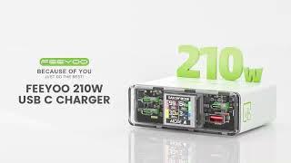 FEEYOO 210W GAN Fast Charging Block for MacBook Pro/Air,iPhone pro max,iPad,Pixel,Samsung Galaxy,etc