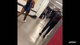 Grizzlies Ja Morant coming the locker room blasting music before the Pelicans game