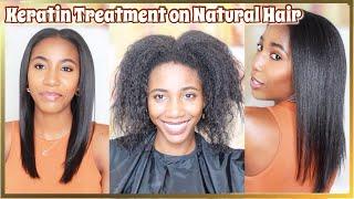 I Tried a New Keratin Treatment! GK Hair Keratin Application on Natural Hair | Simply Subrena