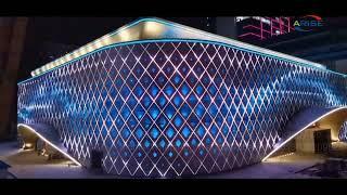 Easy Installation Flexible Grid mesh led screen, Flexible led mesh screen, led mesh, curved led scre