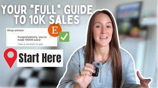 How I Got My First 10K Sales on Etsy (and how you can too!)