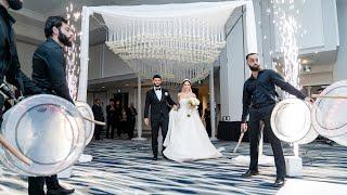 Beautiful Lebanese + Afghan wedding entrance with drums! 4k