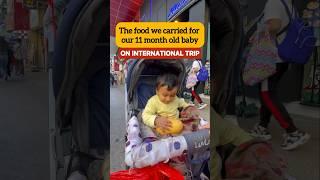 Travel food ideas for baby for international trip. #travelfood #familytravel #youtubeshorts