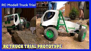 RC Truck Trial Prototype with All-Wheel Steering in the RC Scale Trial Parcour