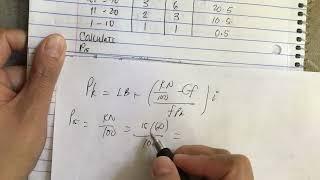 Percentile grouped data