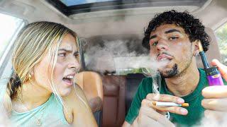 Cigarette Prank On Girlfriend!