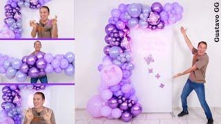 COMO HACER UN ARCO DE GLOBOS  decoración con globos para cumpleaños  Gustavo gg