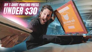 T Shirt Printing Machine for $30 | DIY T Shirt Business | Step by Step Screen Printing Press