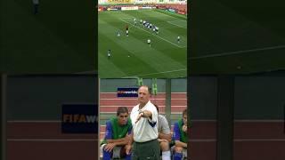 Scolari’s reaction to Ronaldinho’s free kick goal • England vs Brazil