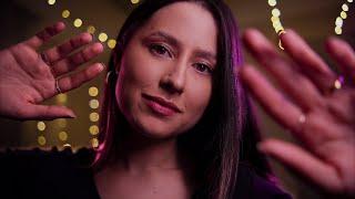  ASMR Hand movements + rain sounds to calm you down   tongue clicking, fabric, crystal, +