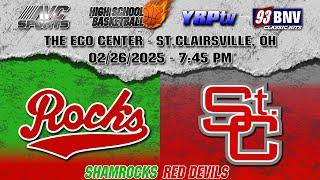 Barnesville Shamrocks vs St. Clairsville Red Devils HS Boys Basketball Playoffs 02.26.2025