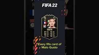 Every fifa card of Malo Gusto from fifa22-25#shorts #football #fifa #fut #fc25 #Gusto #Chelsea