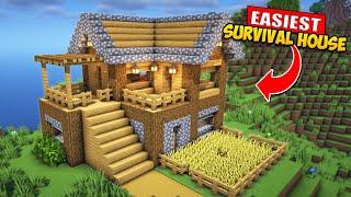 ️ Minecraft : EASY Survival House  [ Build Tutorial ]