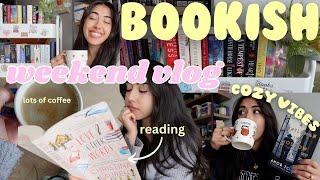 a cozy bookish weekend️ reading vlog, tbr, thrift book browsing and lots of coffee