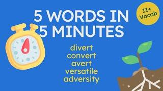 5 Words in 5 Minutes: Vert Words