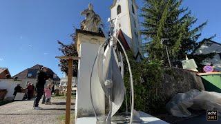 Edelstahlkunst von Robert Wilfing ziert das Marktfest von Hitzendorf